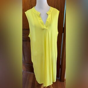 NWOT Dear Scarlett 2XL Lizzy Tank Dress in Neon Yellow. Beautiful summer dress
